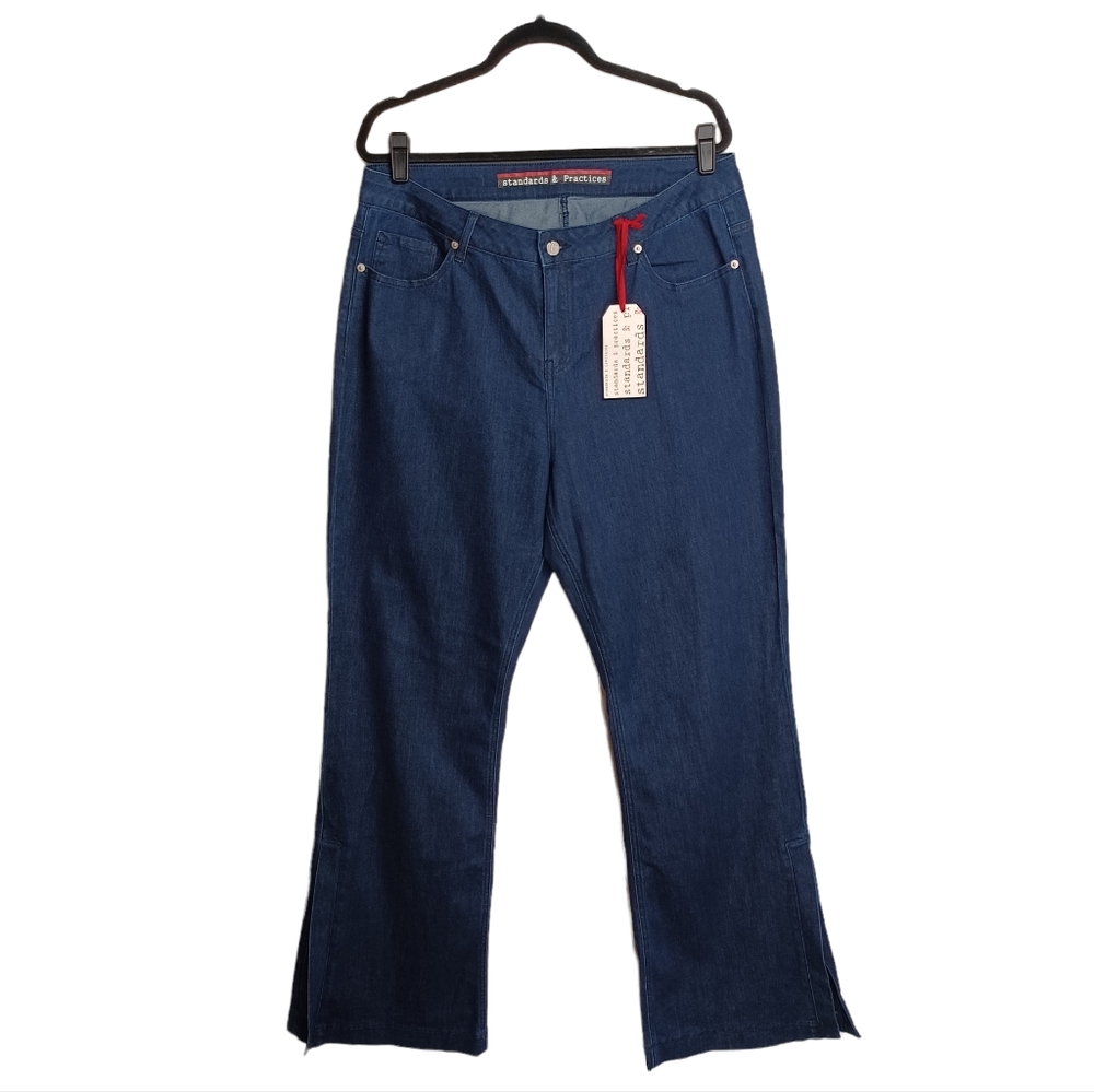 Stylish Blue Flare Wide Leg Jeans